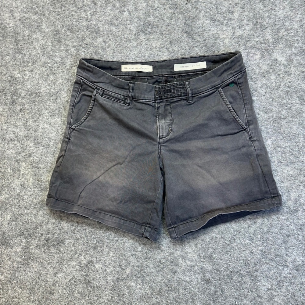 Pilcro and the Letterpress Hyphen Shorts Womens 26 Gray Excellent Chino Cotton